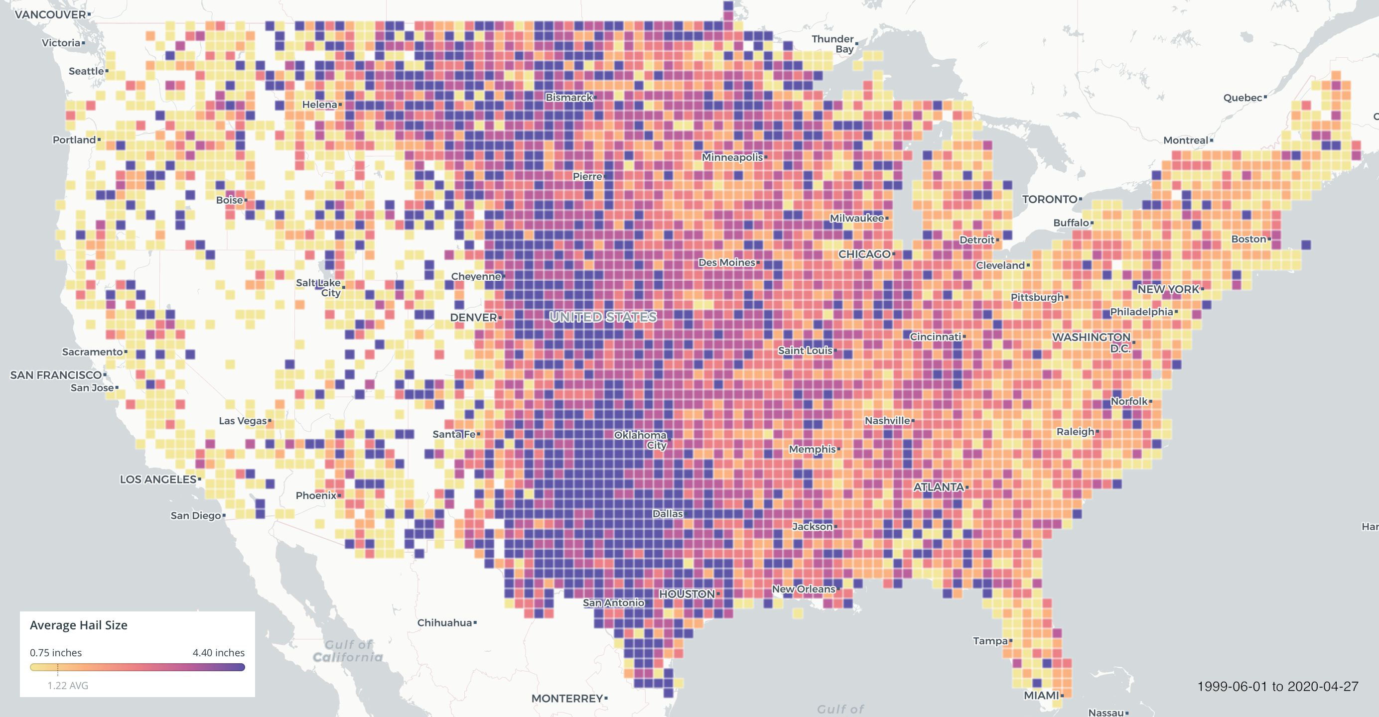 The Handiest Geo Dataset: NOAA Storm Prediction Center Hail Reports ...