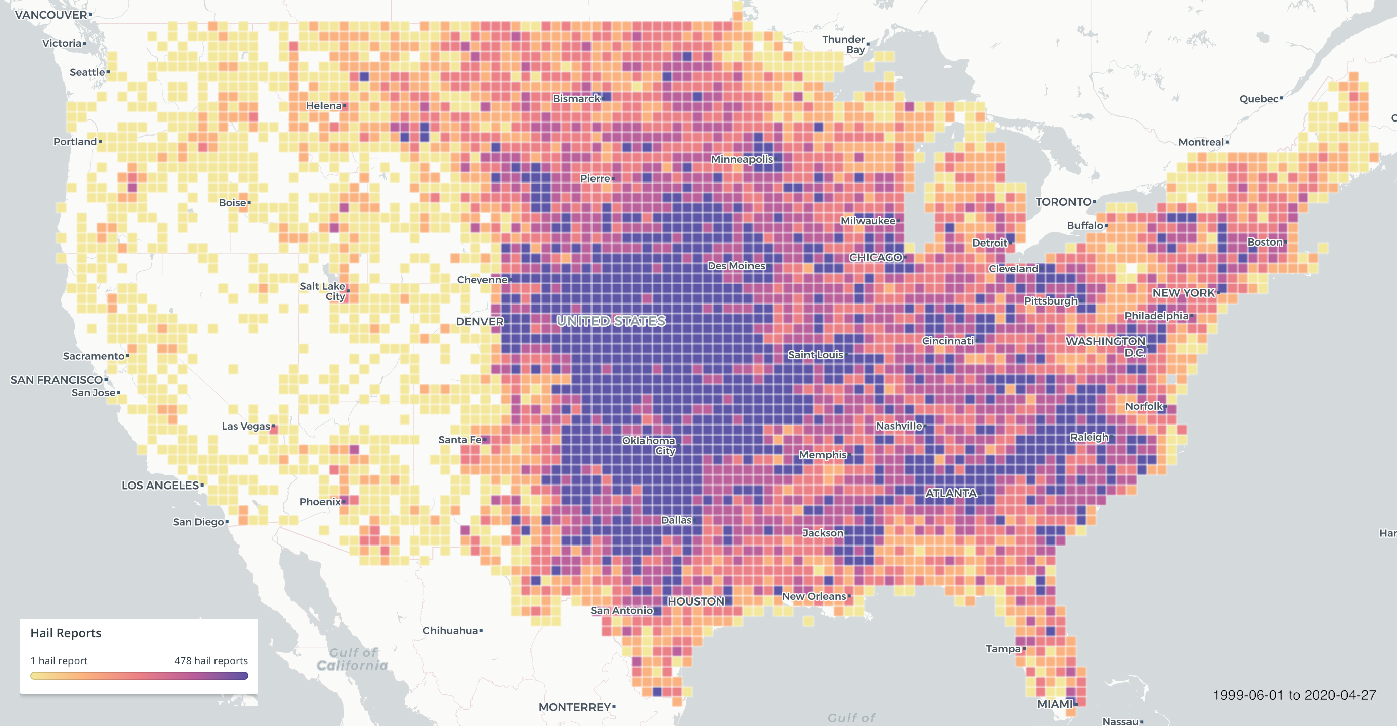 The Handiest Geo Dataset NOAA Storm Prediction Center Hail Reports